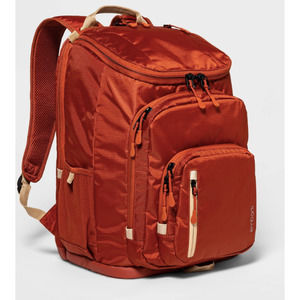 Brand New Embark Jartop 19" School Book Bag Backpack in Rust/Tan w Laptop Sleeve